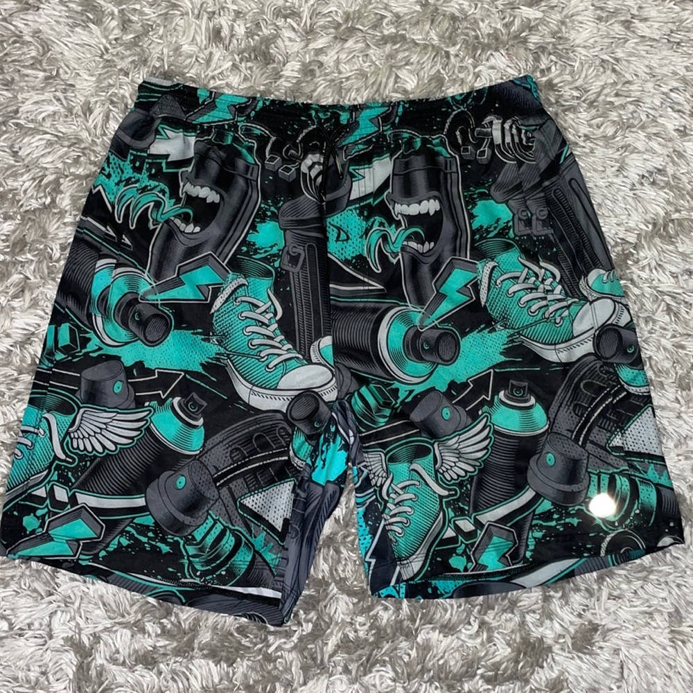 Feed me fight me xl printed shorts nwt